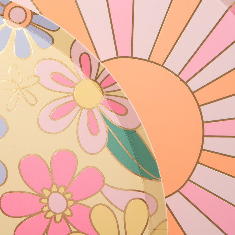 Hot Magenta Pink 9" Paper Plates - 18ct