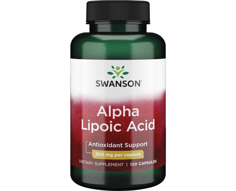 Swanson Alpha Lipoic Acid Capsules, 300 mg, 120 Count.