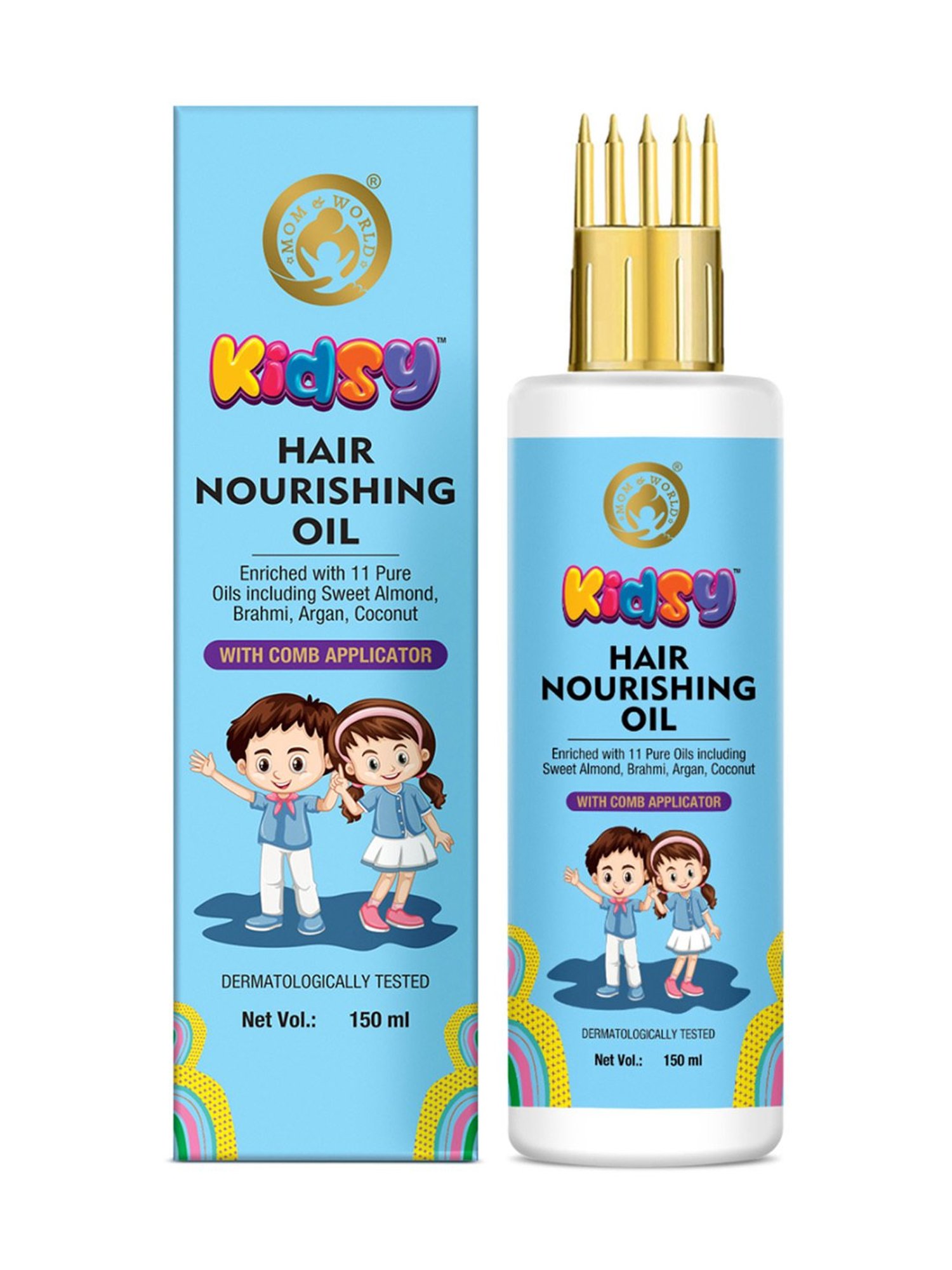 Mom & World Kidsy Hair Nourishing Oil With Comb Applicator for Kids - 150ml