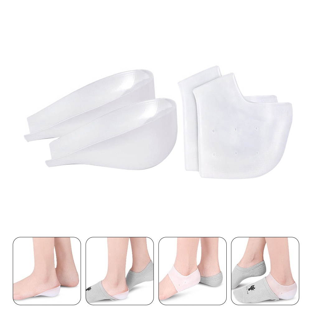1 Set Height Increase Insole Increase Lifting Socks Heel Protector With Holes