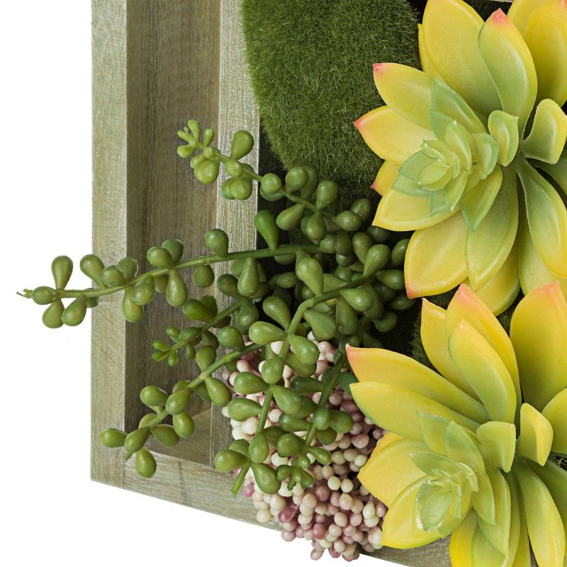 10" Indoor/Outdoor Wood Frame Plant Wall Art Décor - Alpine Corporation