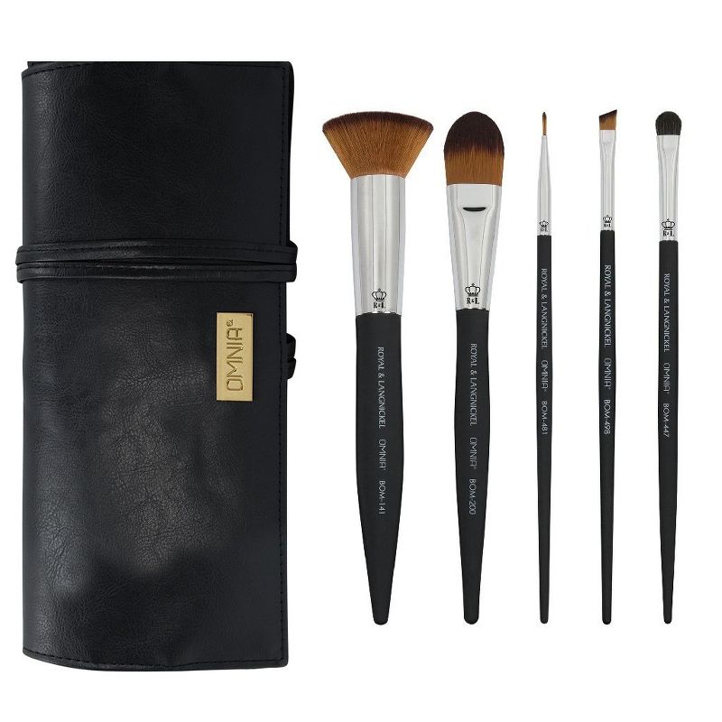 OMNIA Brush Artist Favorites, David Gilmore, 6pc  Makeup Brush Set with Wrap