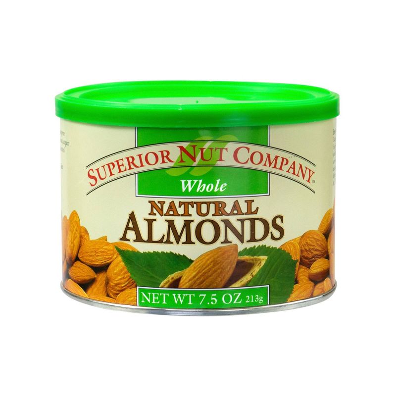 Superior Nut Whole Natural Almonds - 7.5oz - 12 ct