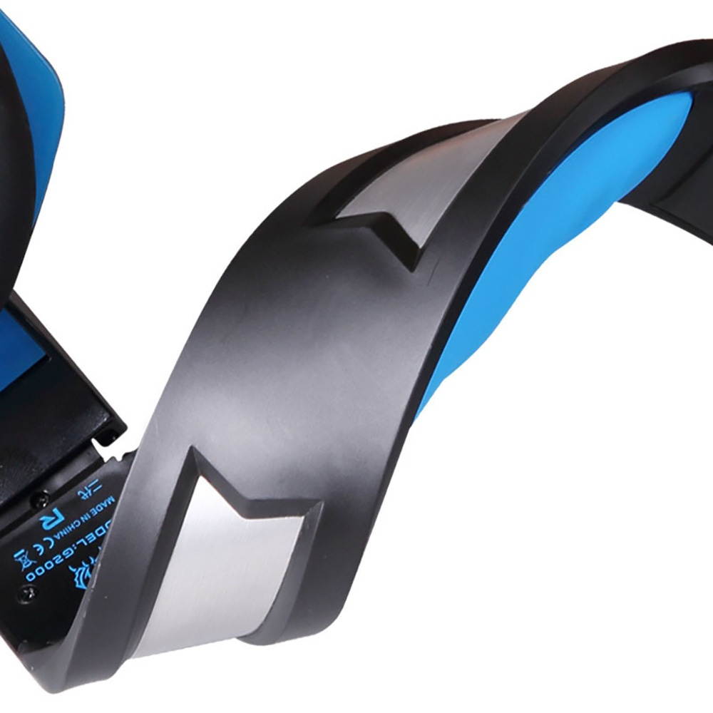 KOTION EACH G200 Gaming Headset 50mm Driver Stereo Sound Line Control Noise Reduction Microphone Adjustable Head Beam for PS3/4 Xbox PC-Black blue