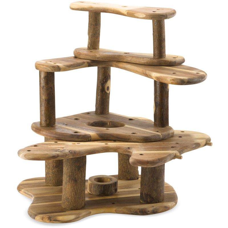 HearthSong Tree Blocks 34-Piece Tree Fort Kit, Includes Platforms, Staircase, Bridges, and More