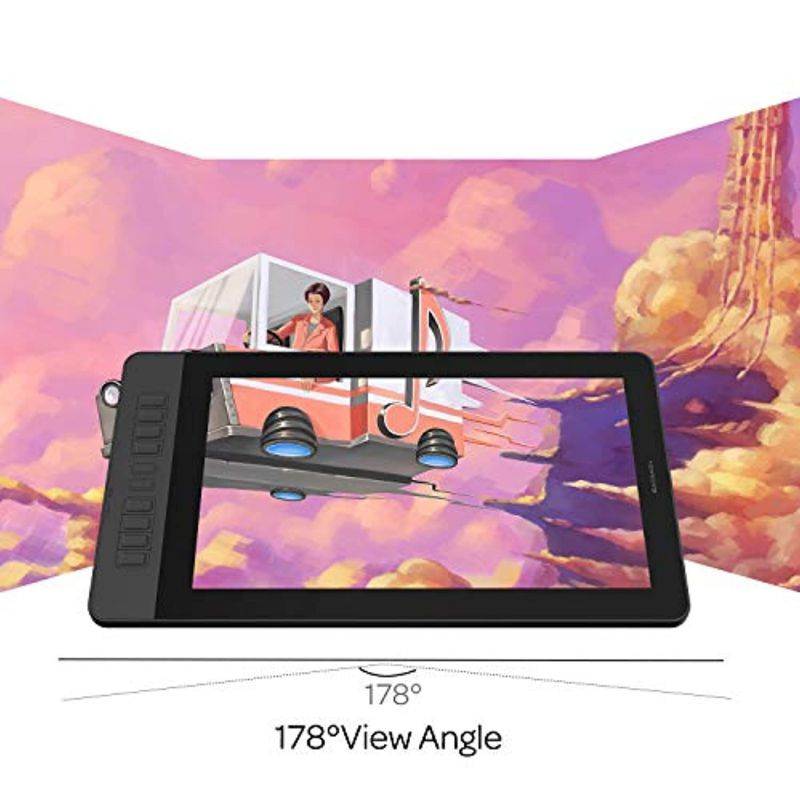 GAOMON PD1561 15.6 Inches Full HD IPS Pen Display with 8192 Levels Pressure Sensitive Tilt Support Battery-Free Pen and 10 Shortcut Keys Graphics Drawing Tablet Monitor