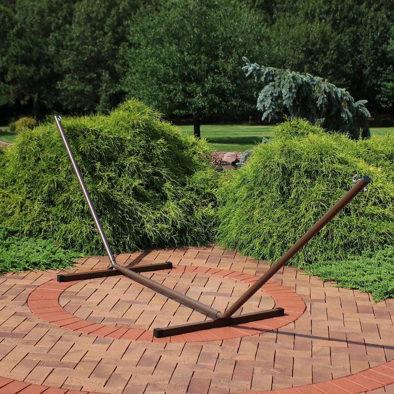 Sunnydaze Heavy-Duty Steel Hammock Stand - Bronze - 350 lb Weight Capacity/12' Stand