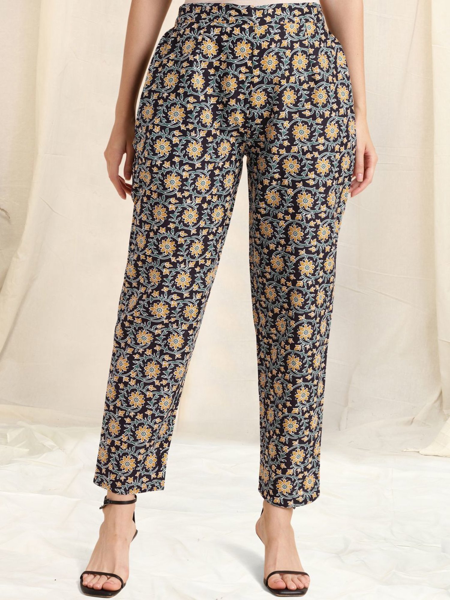 Melon by PlusS Blue Printed Shirt Pant Set