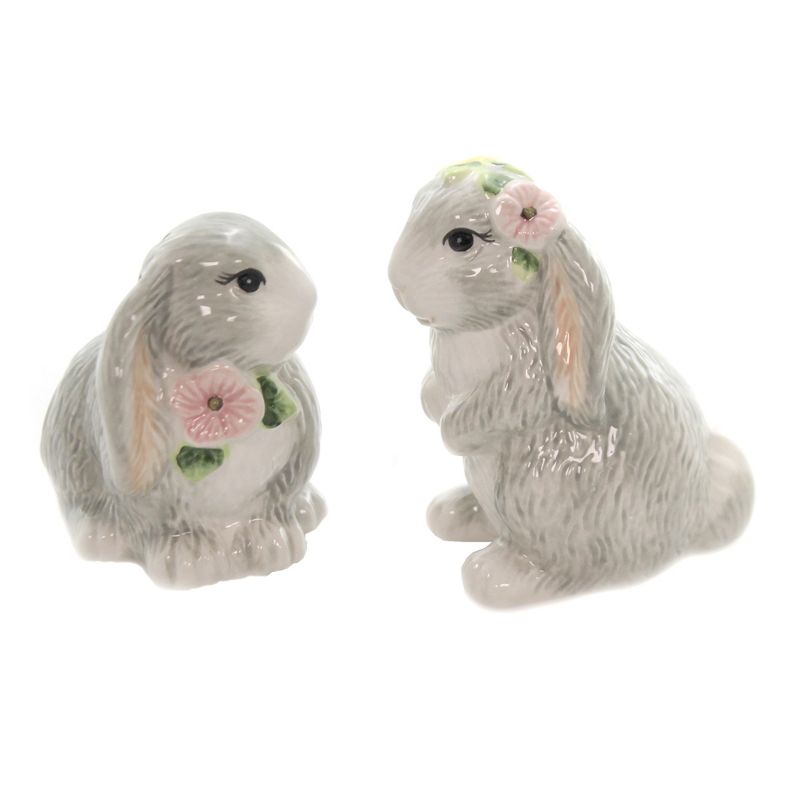Tabletop 3.5" Sweet Bunny Salt Pepper Set/2 Shaker S/P Lop Eared Easter Certified International  -  Salt And Pepper Shaker Sets
