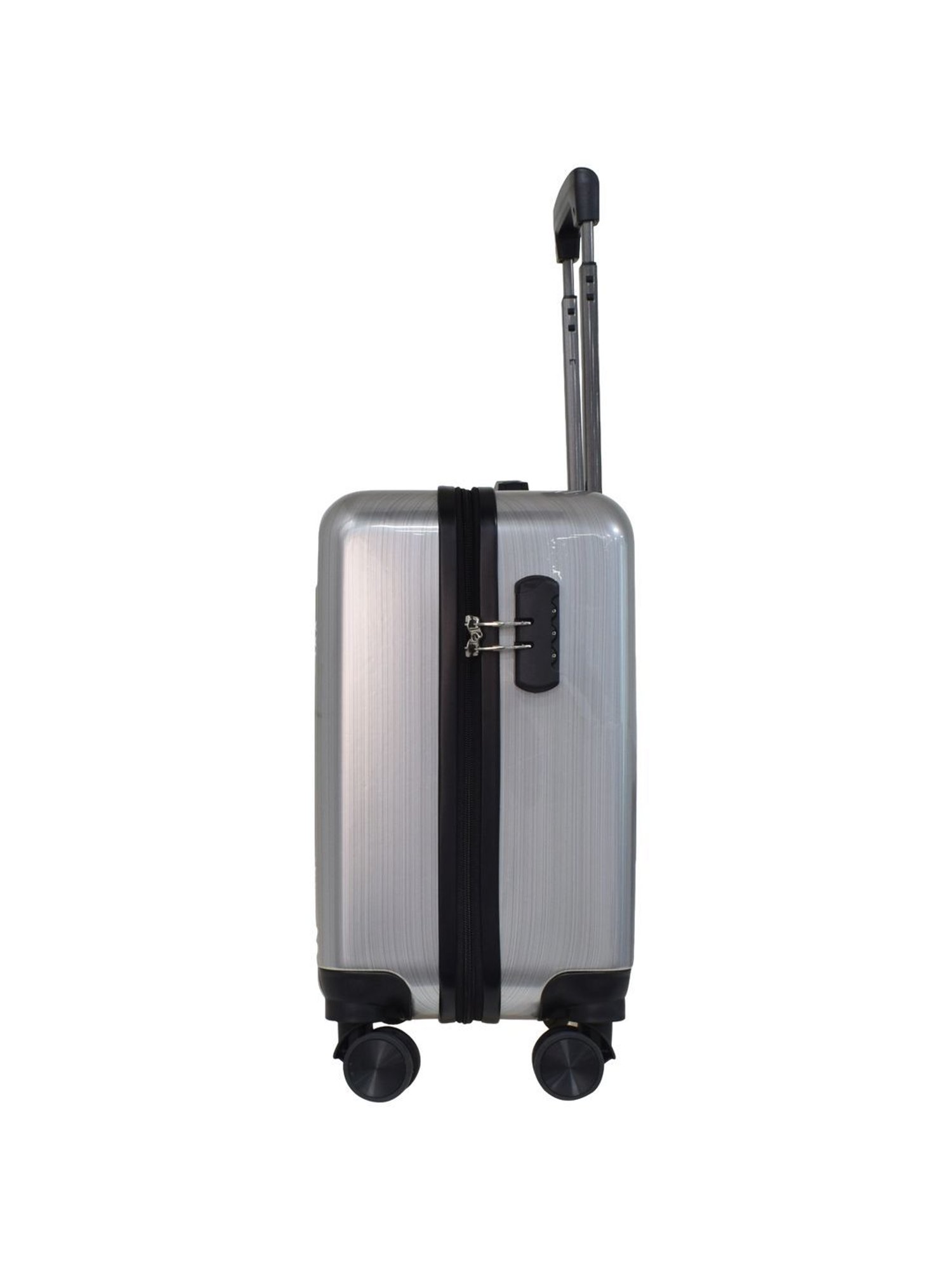 Swiss Military Silver 8 Wheels Small Carry-On Luggage