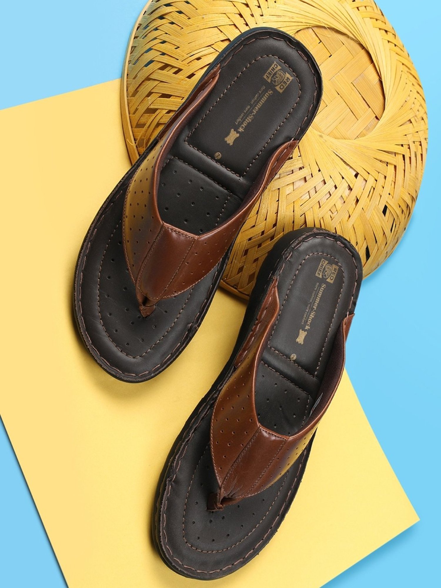 Red Chief Men's Brown Thong Sandals