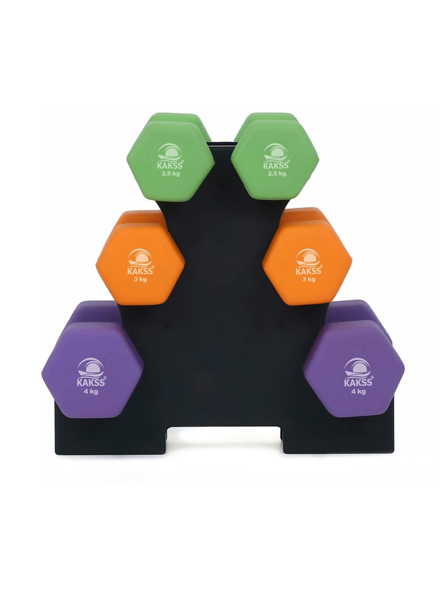 KAKSS Cast Iron NEOPRENE Coated Dumbbells (Multicolor) Size - 19KG