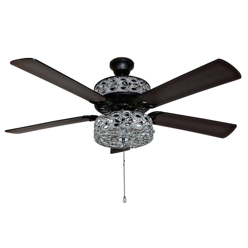 52" Casa Vieja Modern Rustic 3 Blade Ceiling Fan with Remote Brushed Nickel Natural Wood House Bedroom Living Room Home Kitchen