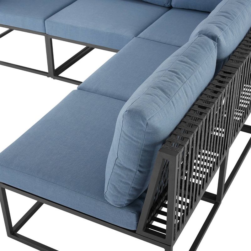 Draper 5pc Sectional Set with Sunbrella - Sage - Leisure Made