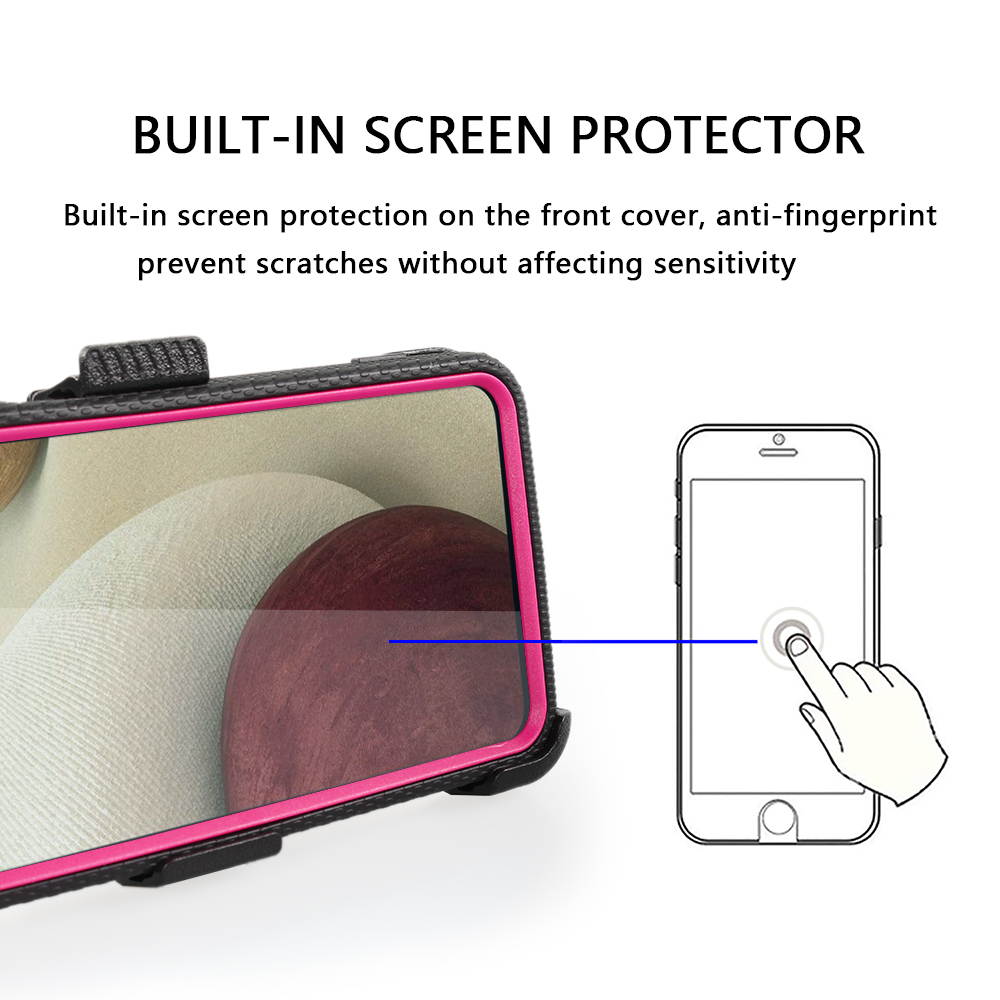 Mignova for Samsung A12 5G Case Full-Body Protective Built-in Screen Protector Kicksand Belt Clip Dustproof Shockproof Anti-Scratch Armor Cover Samsung Galaxy A12 5G 6.5 inch