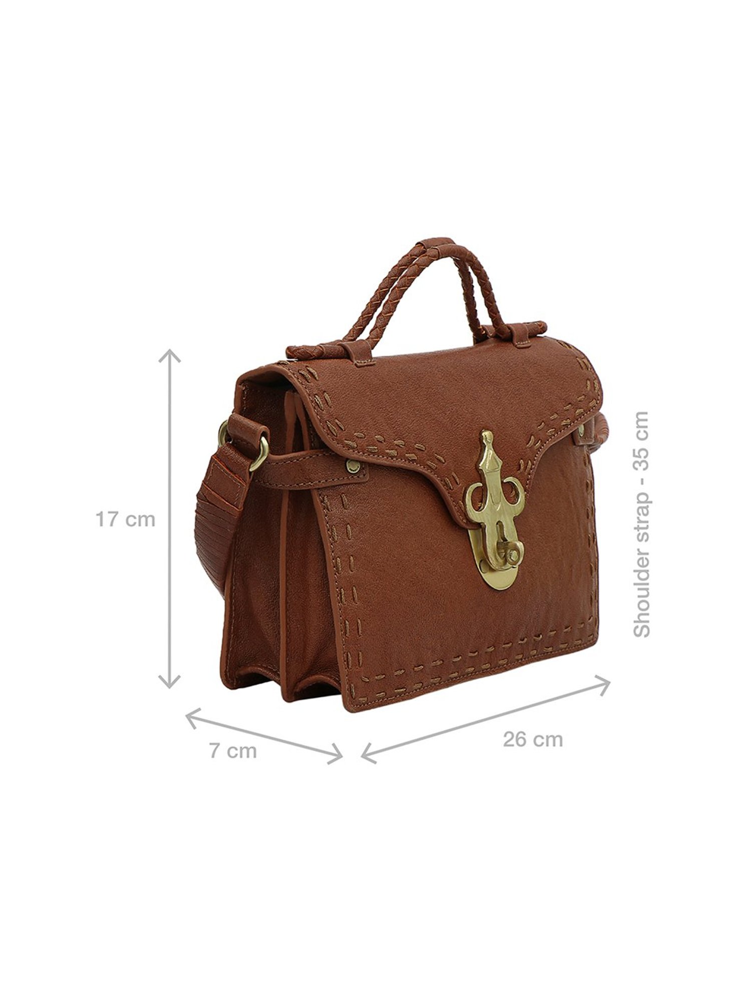 Hidesign SAHARA Tan Solid Medium Sling Handbag