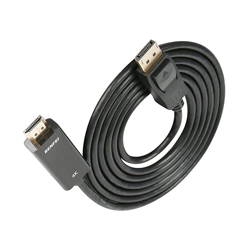 Displayport to HDMI  4K DP to HDMI 10 Feet Cable GoldPlated Cord Compatible for Lenovo Dell HP ASUS