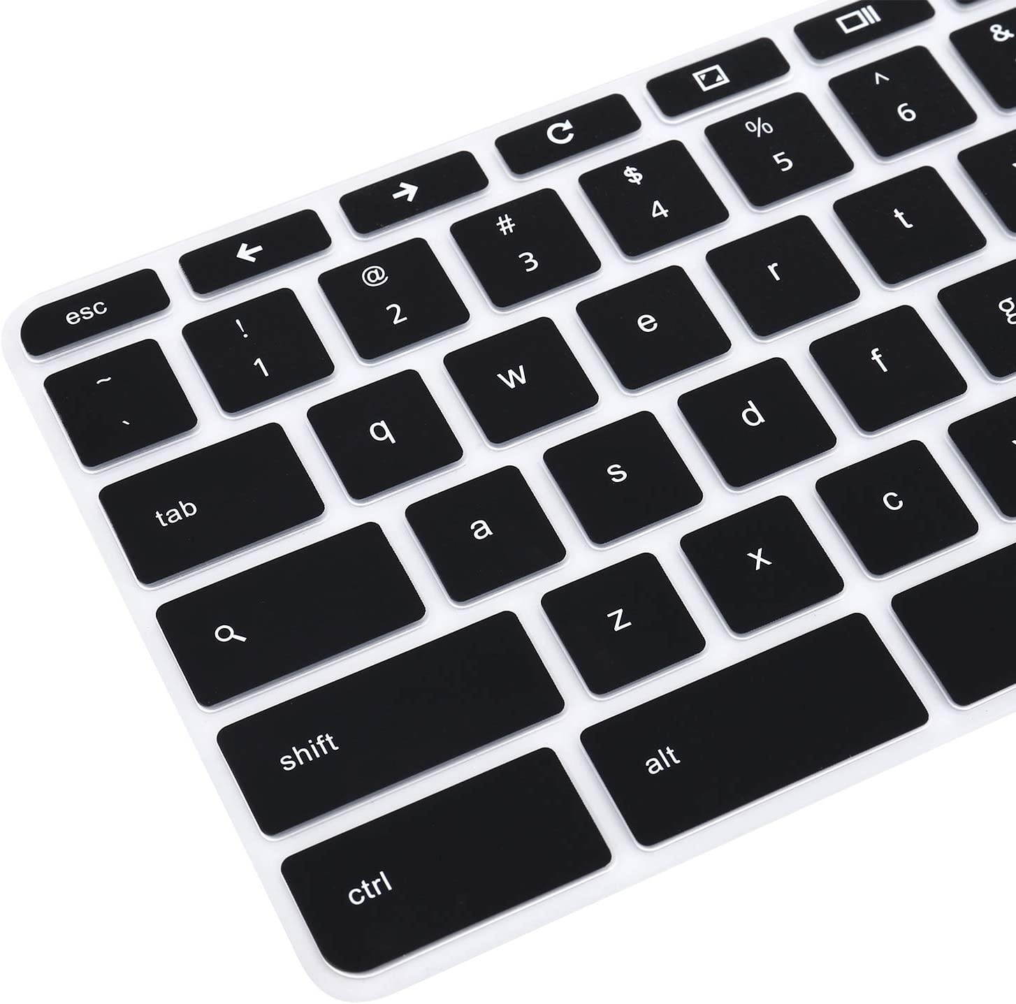 MOSISO Keyboard Cover Skin Compatible with HP 14 inch Chromebook, HP Chromebook 14-db Series, HP Chromebook 14-ca Series, HP Chromebook 14-ak Series, HP Chromebook 14 G2 G3 G4 G5 Laptop, Black