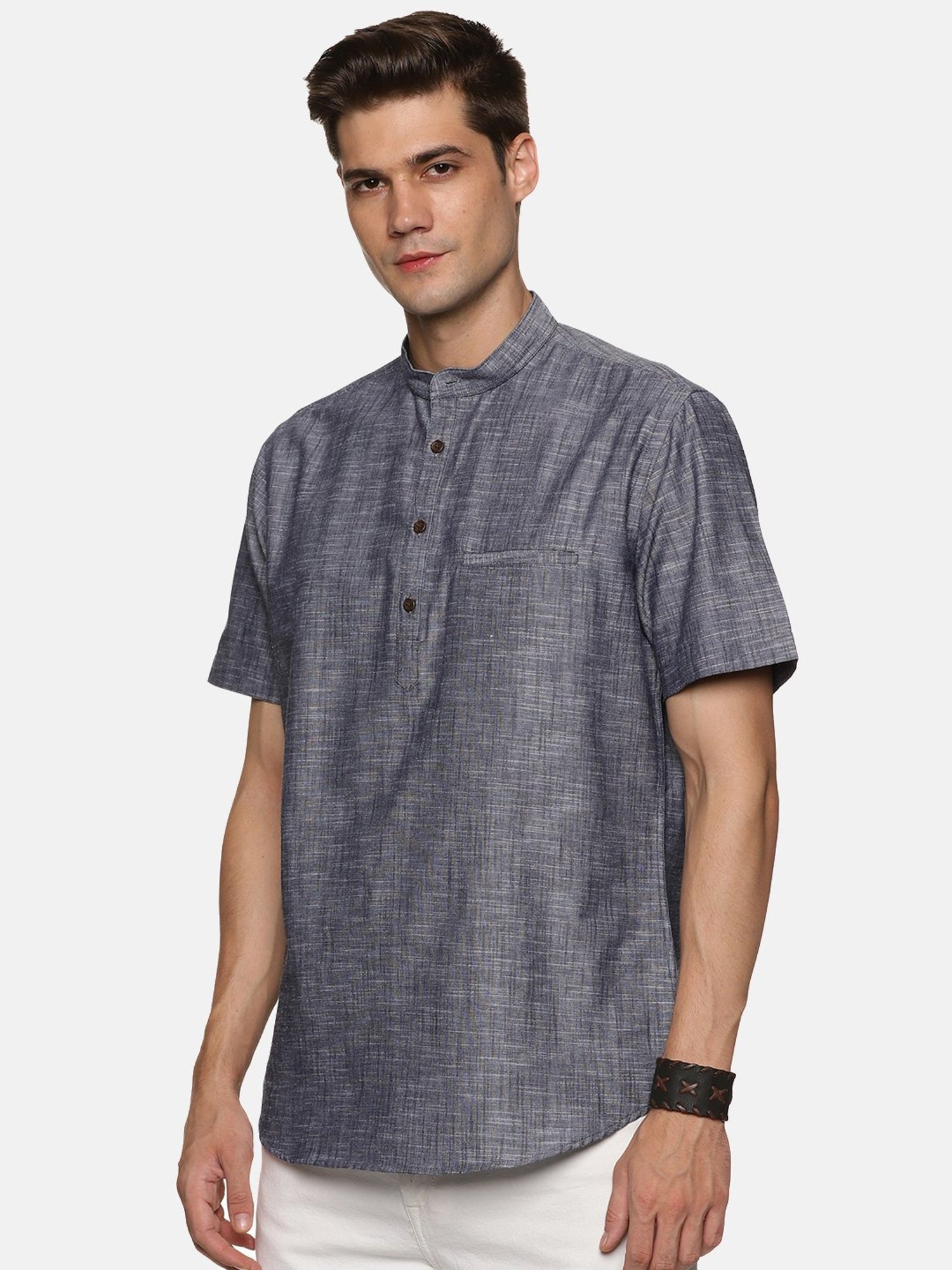 Don Vino Grey Regular Fit Shirt