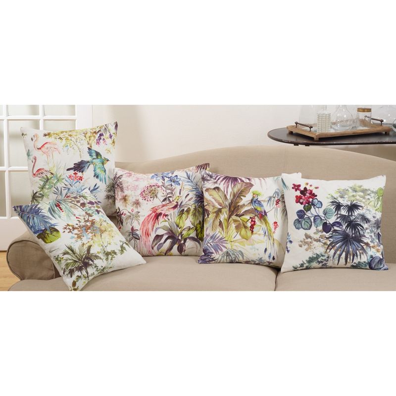 Tropical Linen Oversize Square Throw Pillow - Saro Lifestyle