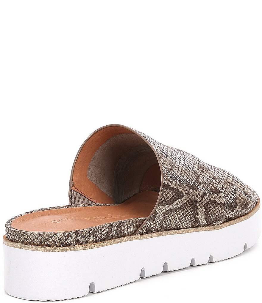 Gentle Souls Lavern Snake Print Leather Platform Sandals
