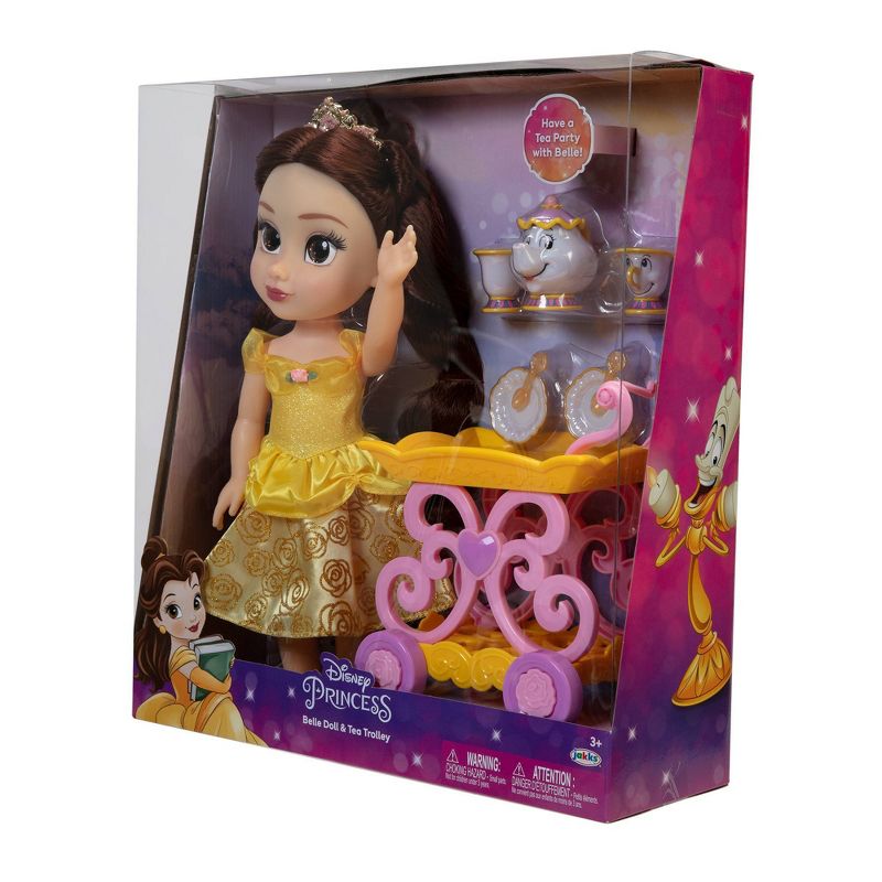 Disney Princess Doll Belle with Tea Cart