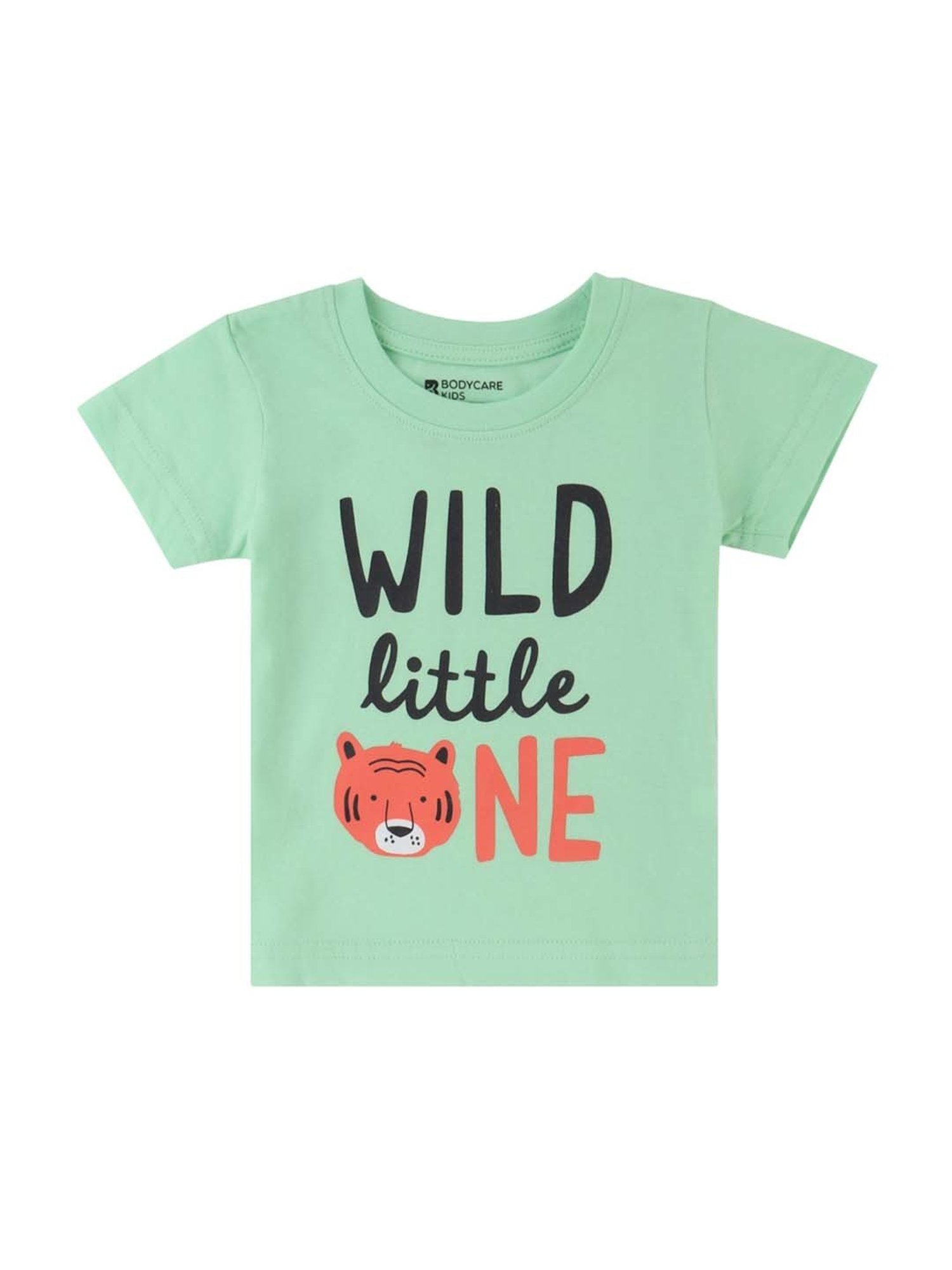 Bodycare Kids Green & Navy Cotton Printed T-Shirts Set