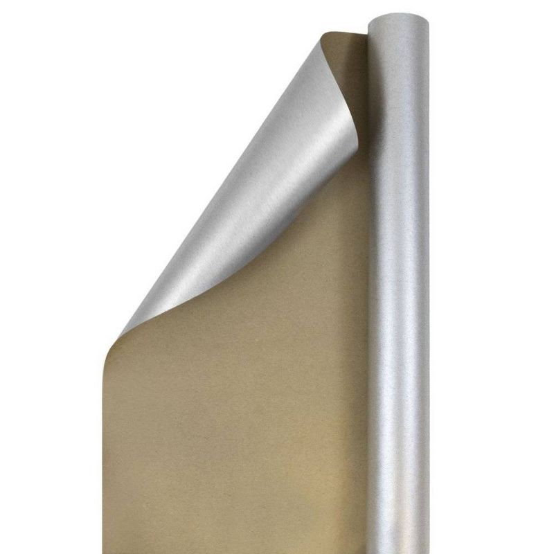 JAM PAPER Bright Color Assorted Kraft Gift Wrapping Paper Roll - Set of 4 packs of 25 Sq. Ft.