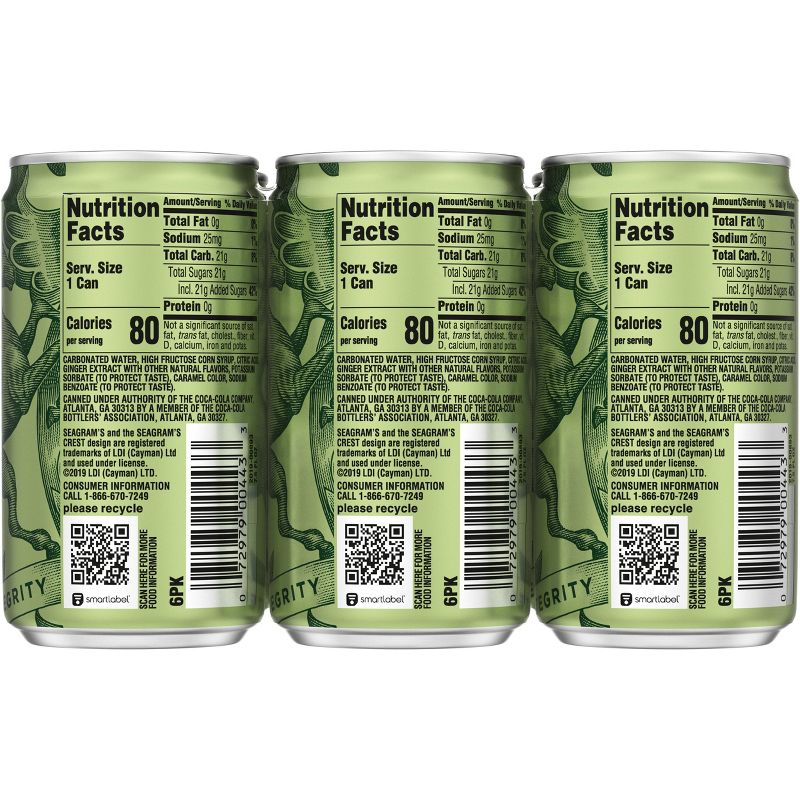 Seagram's Ginger Ale - 6pk/7.5 fl oz Mini-Cans