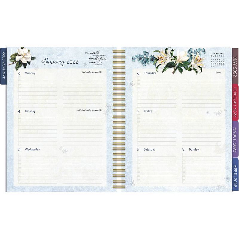 2021-22 17 Month Agenda Planner 9.5" x 11" Botanical Gardens - Wells St. by Lang