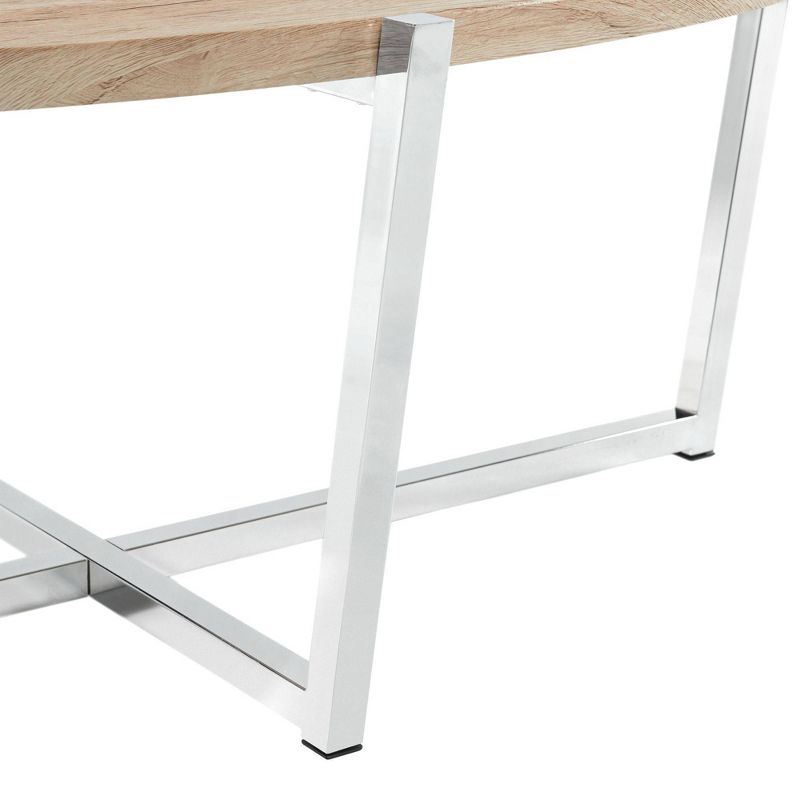 3pc Niko Occasional Table Set Natural/Chrome - Picket House Furnishings