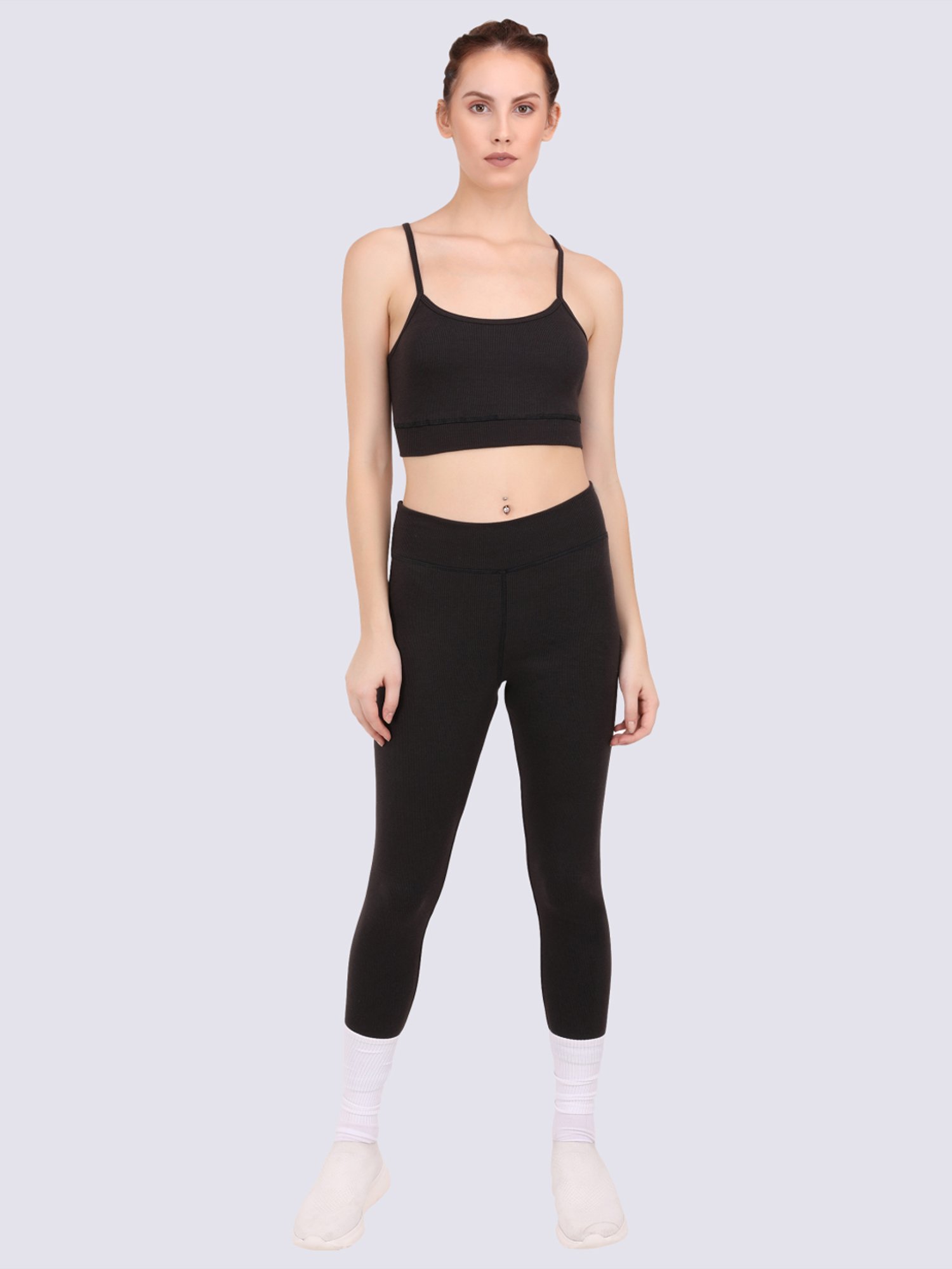 EVERDION Black Cotton Tights