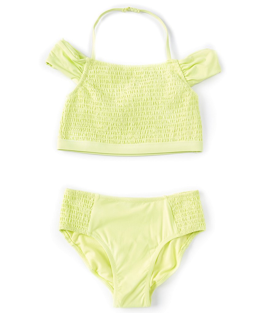 Habitual Big Girls 7-16 Bryana Smocked Tankini Two-Piece Swimsuit