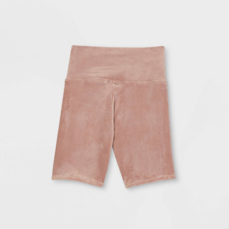 Women's Velvet Bike Pajama Shorts - Colsie™ Pink S