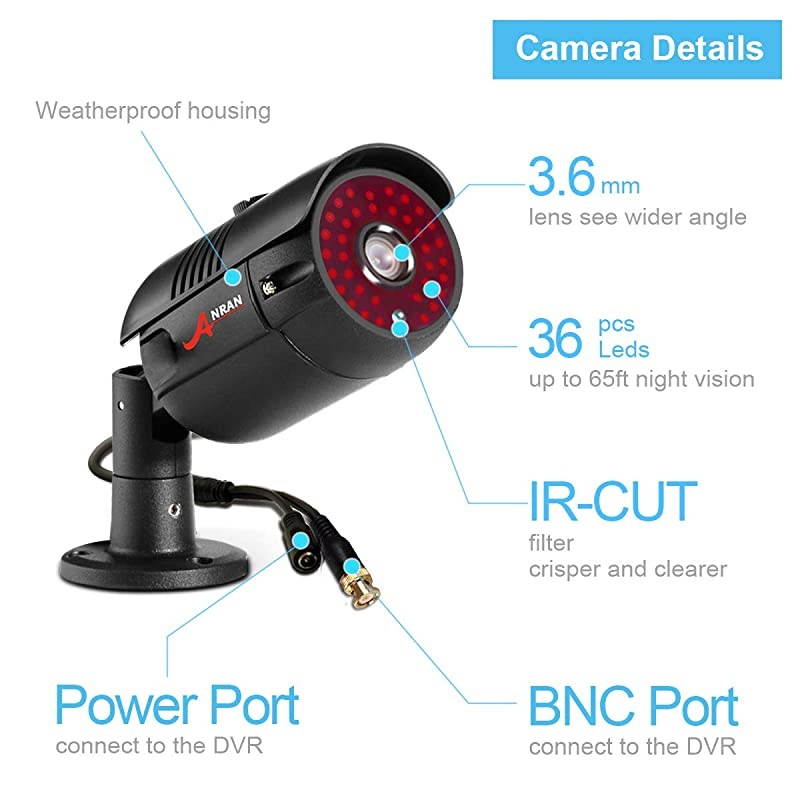 8CH Home Security Camera System 5MP HD TVI AHD DVR Video Recorder with 1TB Hard Drive 8pcs 1920TVL Outdoor Indoor CCTV Surveillance Bullet Cameras IR Night Vision Easy Remote Access Motion Alert