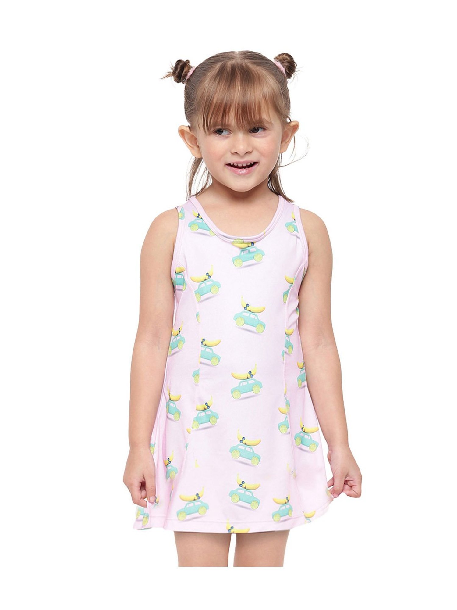 IO Kids Pink Printed Dress