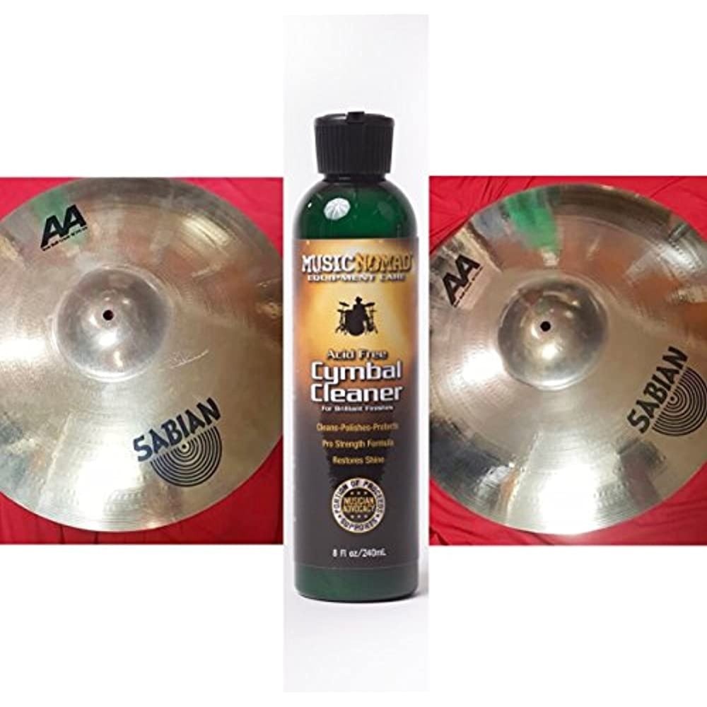 Music Nomad Cymbal Cleaner - Acid-Free Cleaner, Polisher, Protectant for Brilliant Finishes