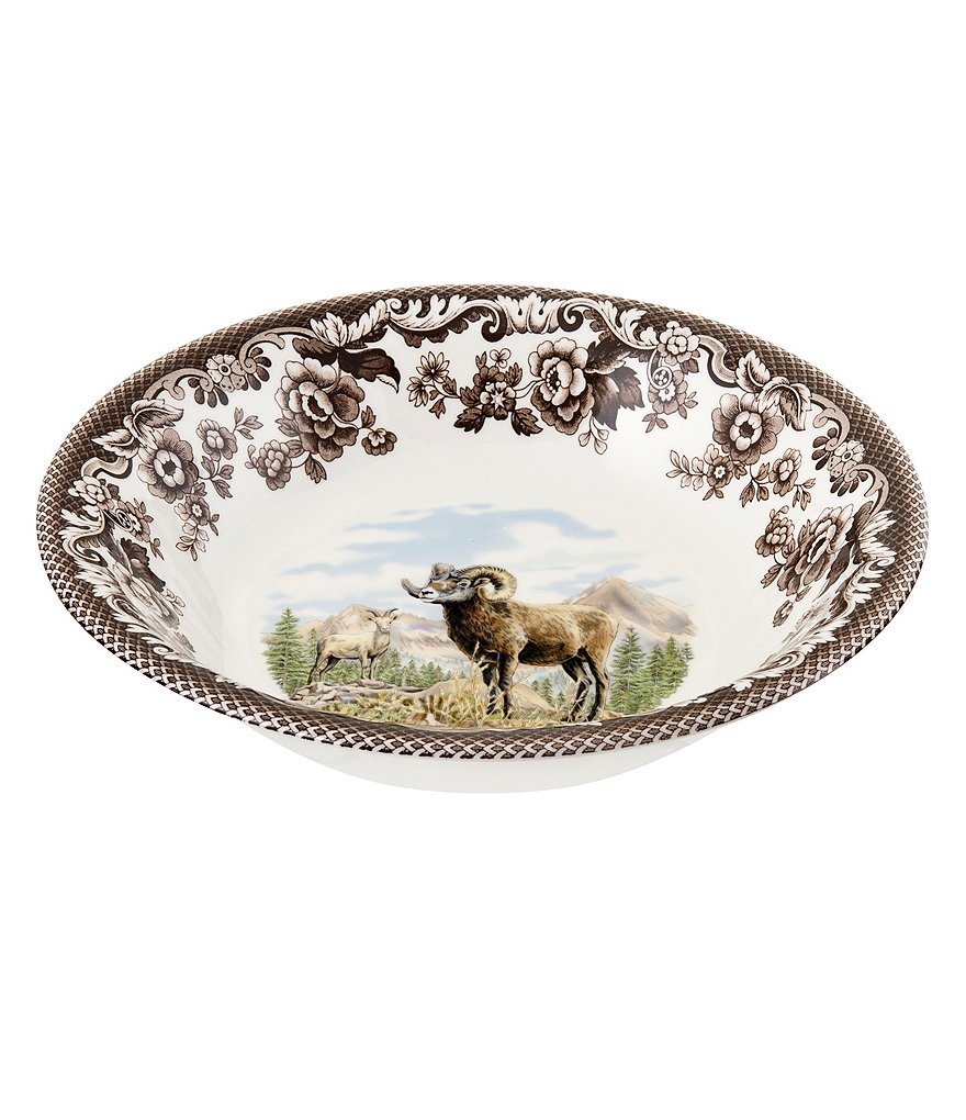 Spode Festive Fall Collection Woodland Bighorn Sheep Ascot Cereal Bowl