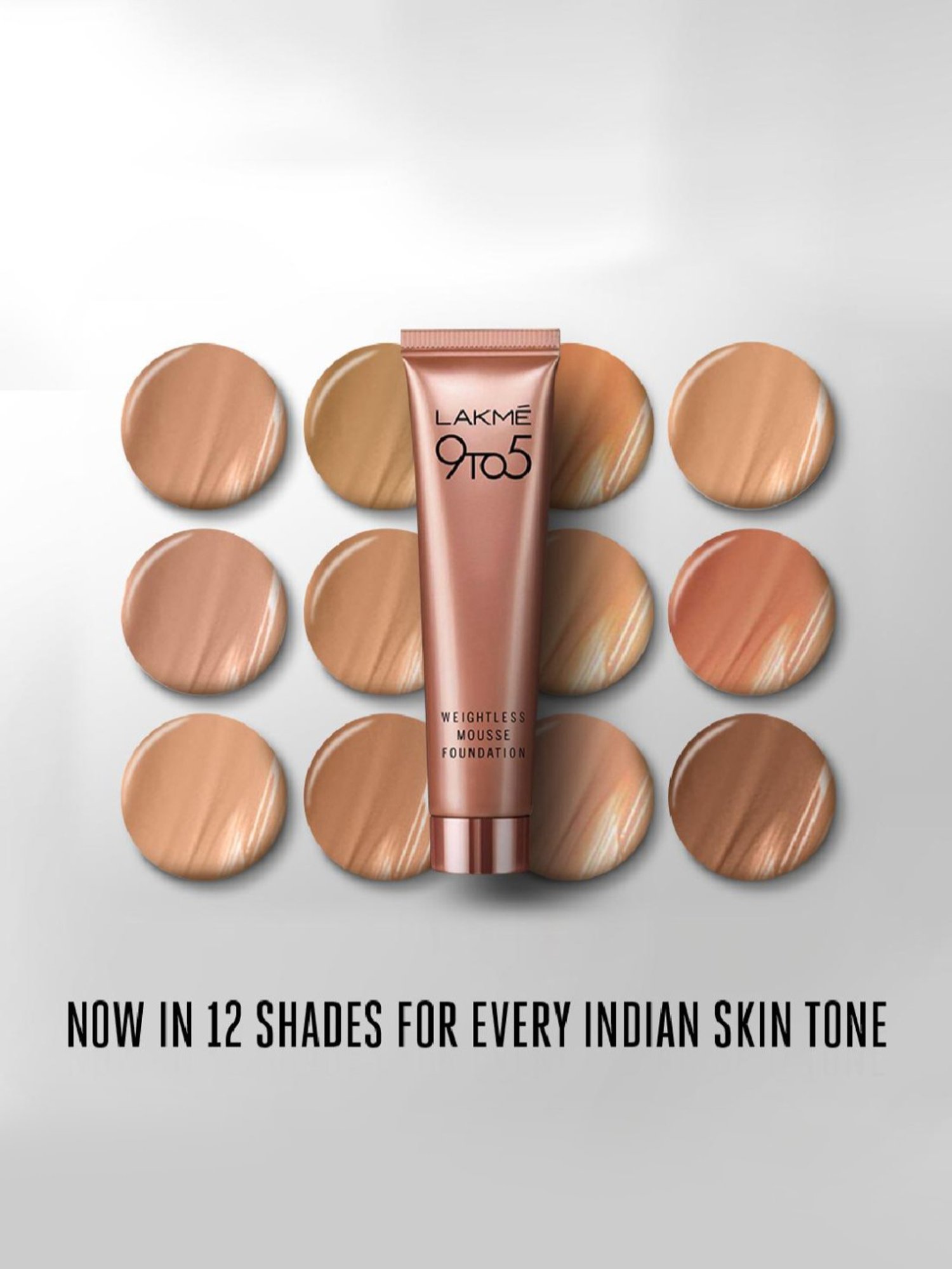 Lakme 9To5 Powerplay Mousse Foundation Rose Ivory - 25 gm