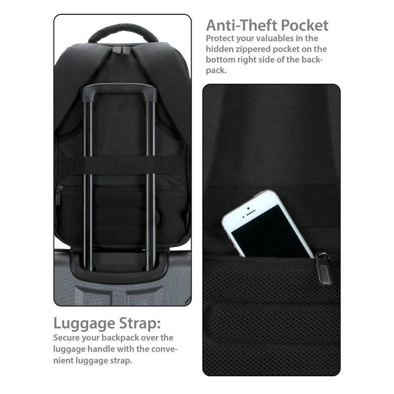 Rockland 18.5'' Slim Pro USB Laptop Backpack