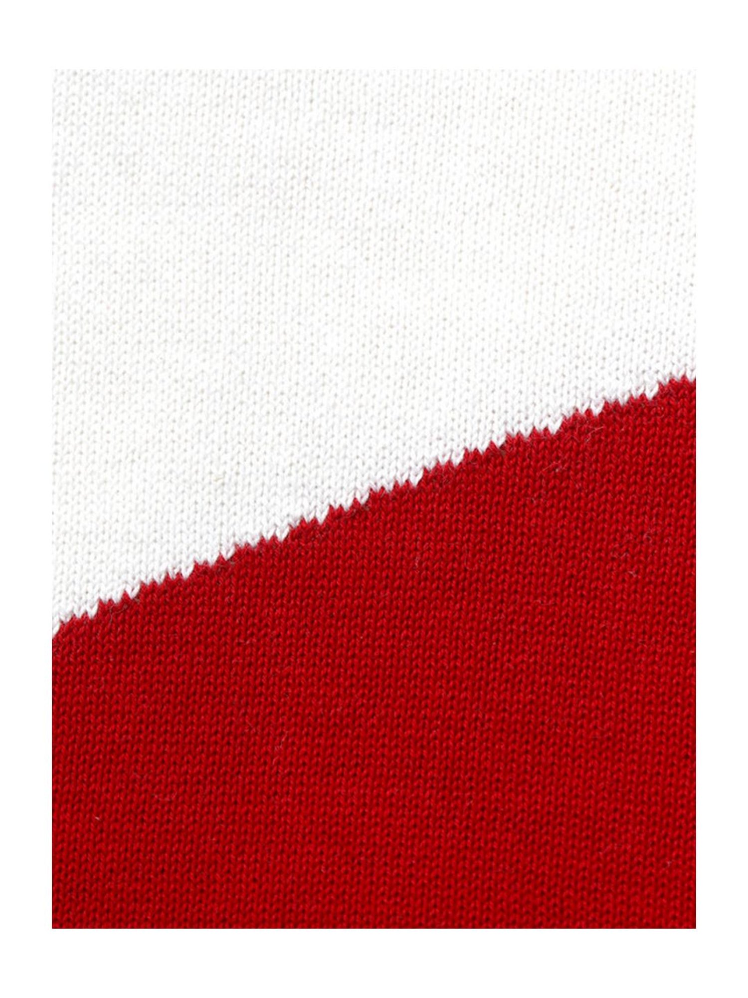 Pranava Kids Red Cotton Color Block Pattern Sweater