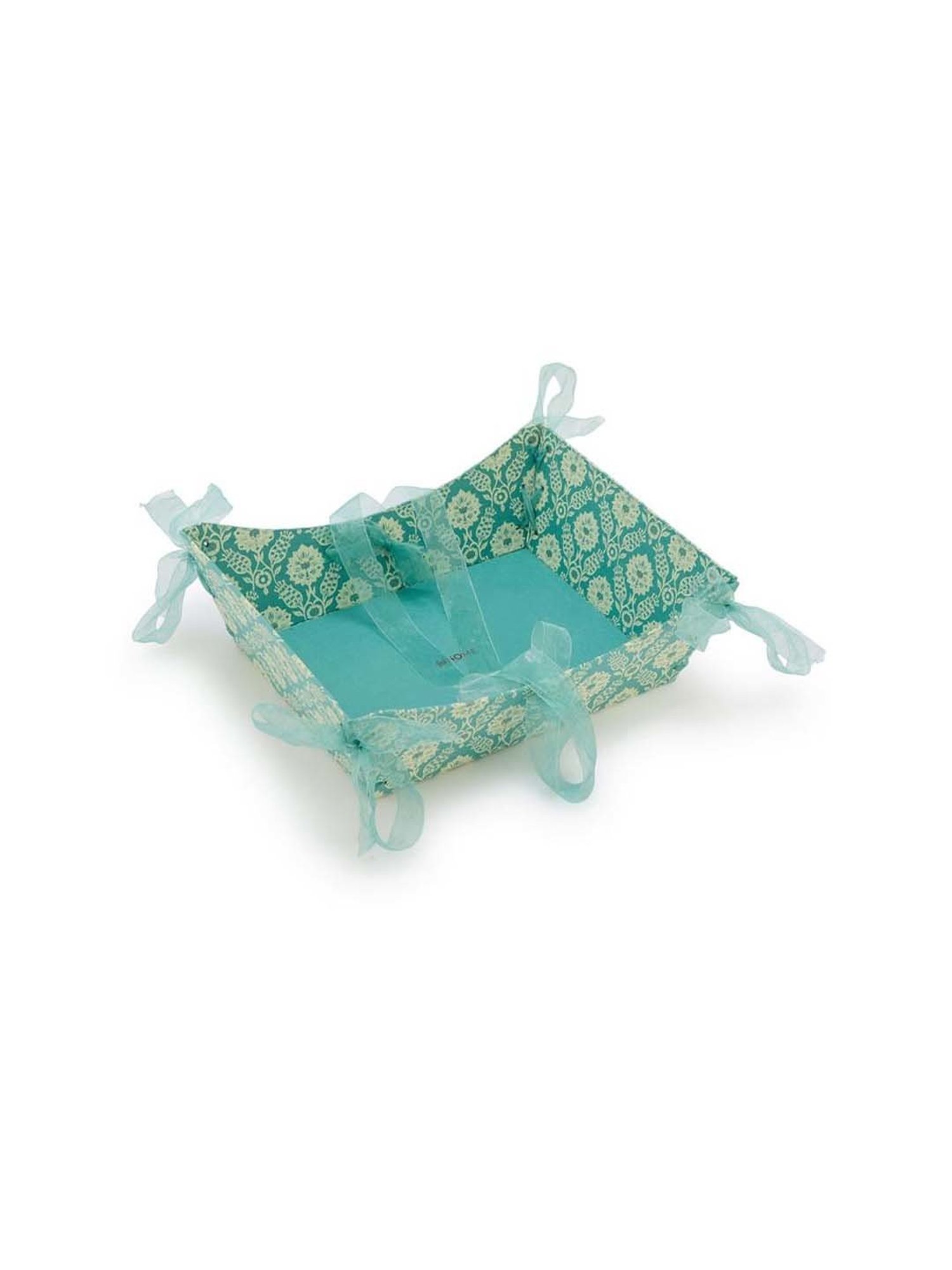 Fabindia Home Teal Paper Printed Sarkhaab Gift Box