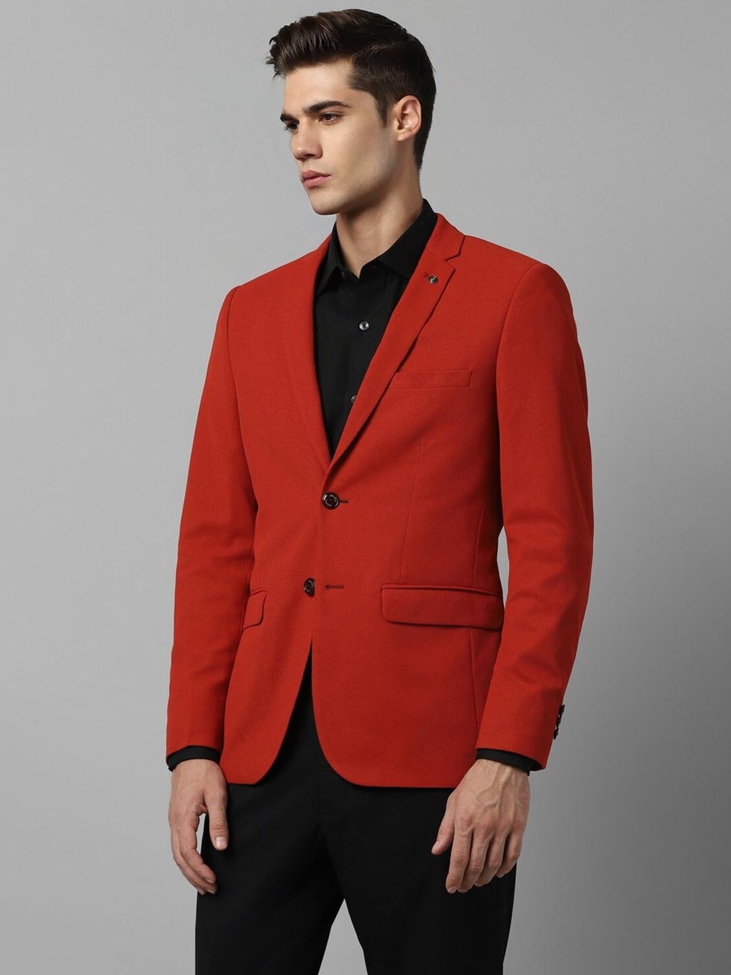 Louis Philippe Light Blue Regular Fit Blazer