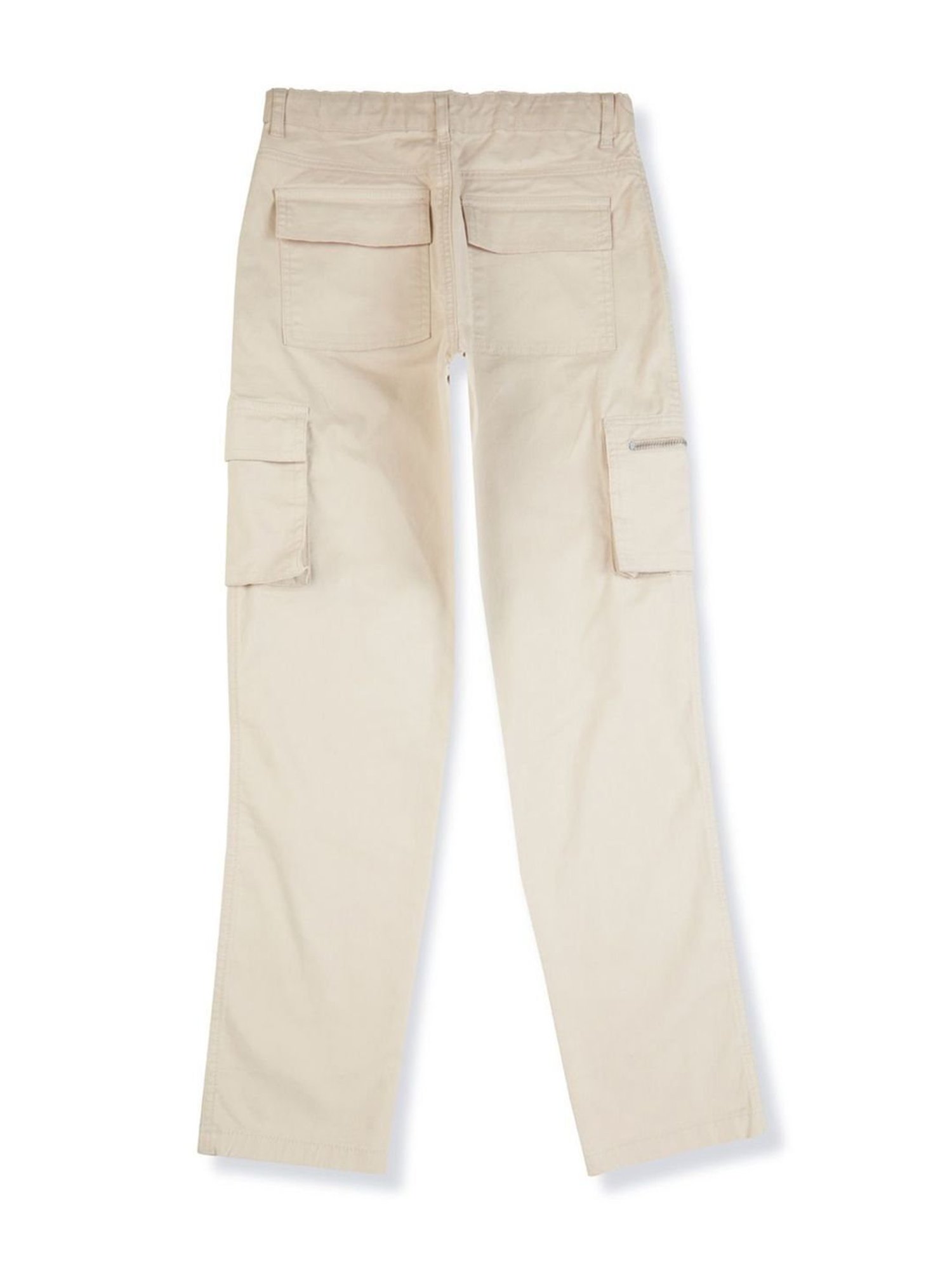 Gini & Jony Boys Beige Cotton Regular Fit Trousers