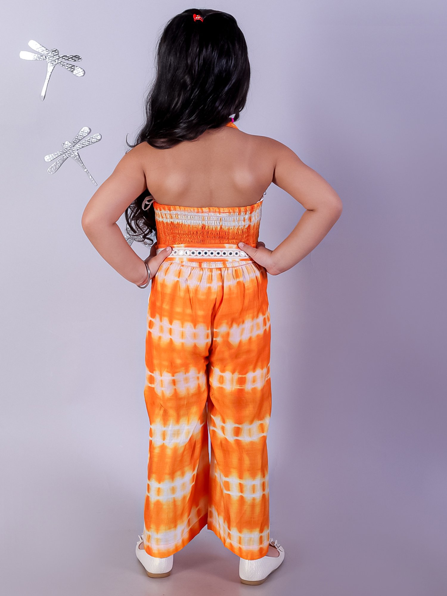 TeenTrums Girls Coral Solid Playsuit