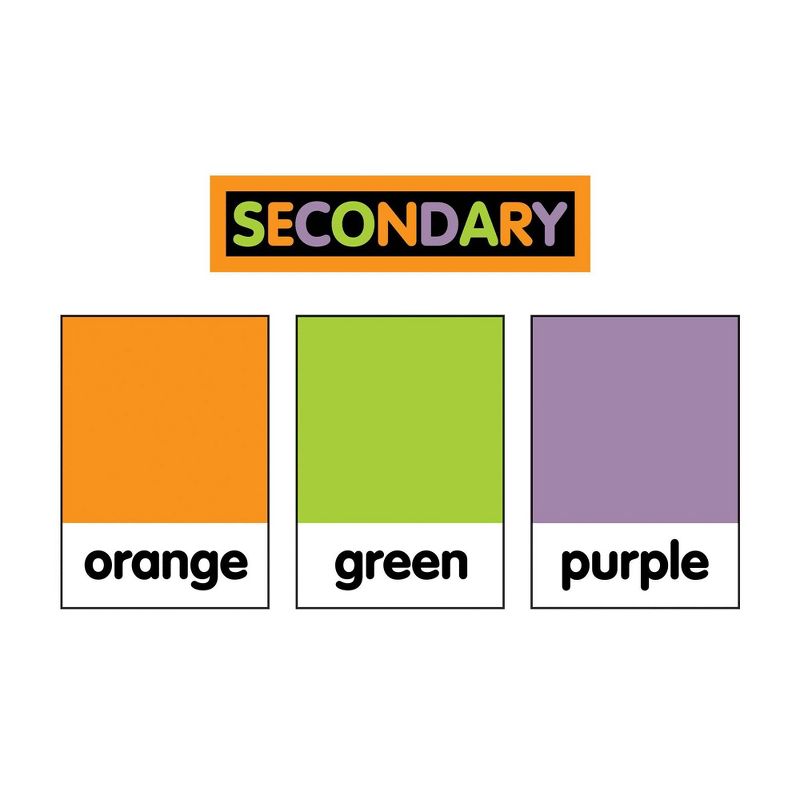 26pc Schoolgirl Style Just Teach Color Cards Mini Bulletin Board Set - Carson Dellosa