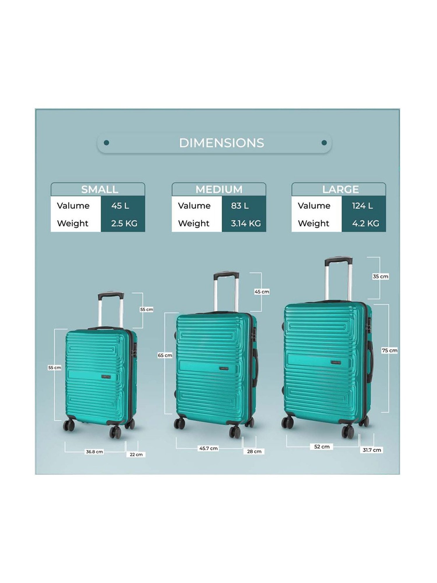 Nasher Miles Dalhousie Hard-Sided Polycarbonate Check-in  Sea Green 28 inch |75cm Trolley Bag