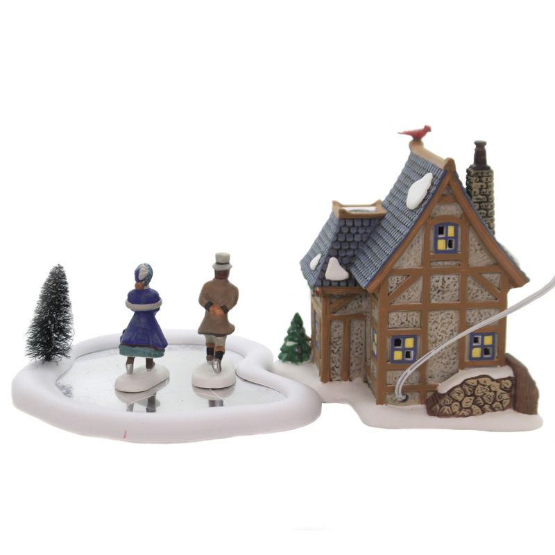 Department 56 House 5.5" Holiday Skating Party Dv Dickens Village  -  Decorative Figurines