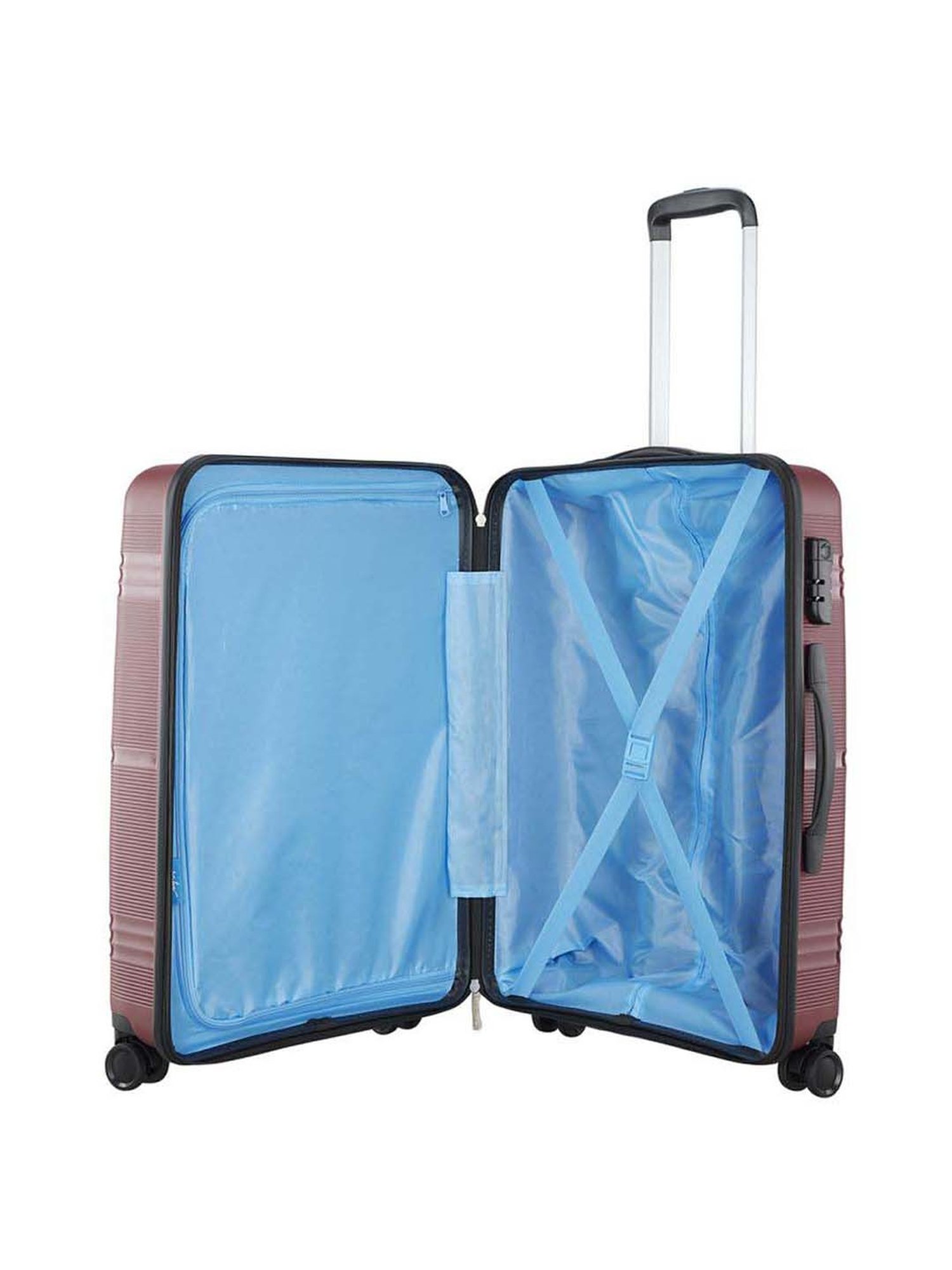 Skybags Focus Maroon Striped Hard Cabin Trolley Bag - 40 cm