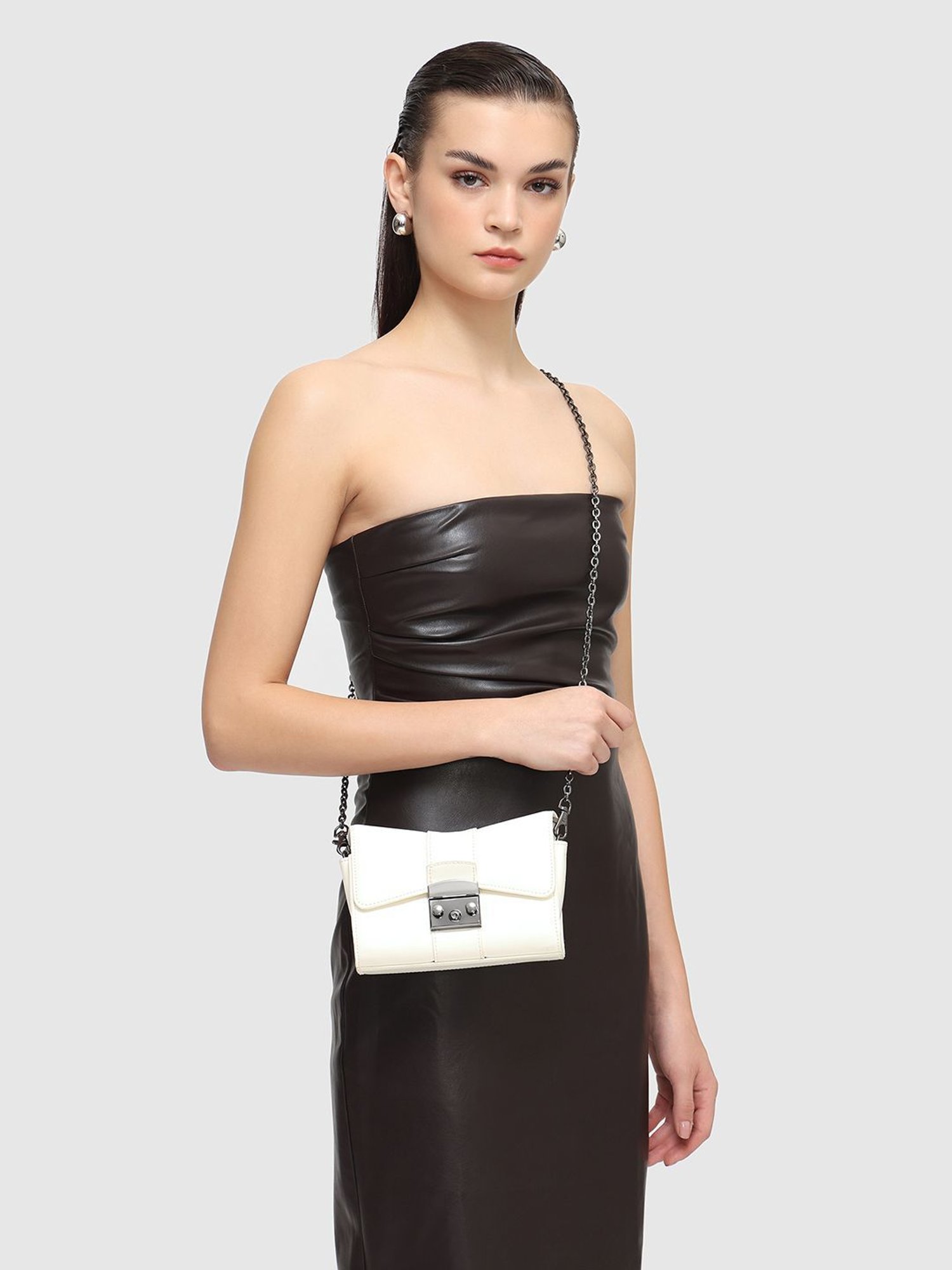 Miraggio Riley White Small Cross Body Bag